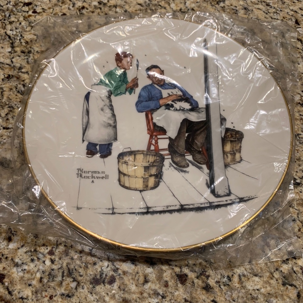 Vintage Norman Rockwell NWT Four Seasons Summer Swatter’s Rights Plate